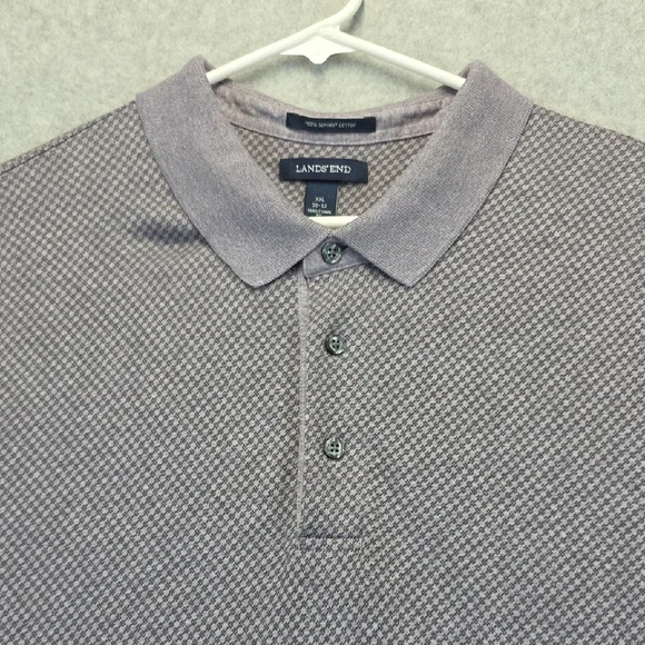 Lands' End Men's Lavender Polo Shirt - Picture 2 of 9